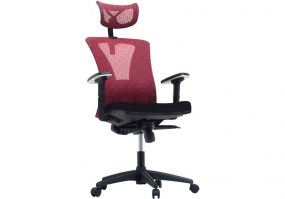Cadeira-Presidente-giratória-telada-BLM-0241 P-Vermelha-Blume-Office-HS-Móveis